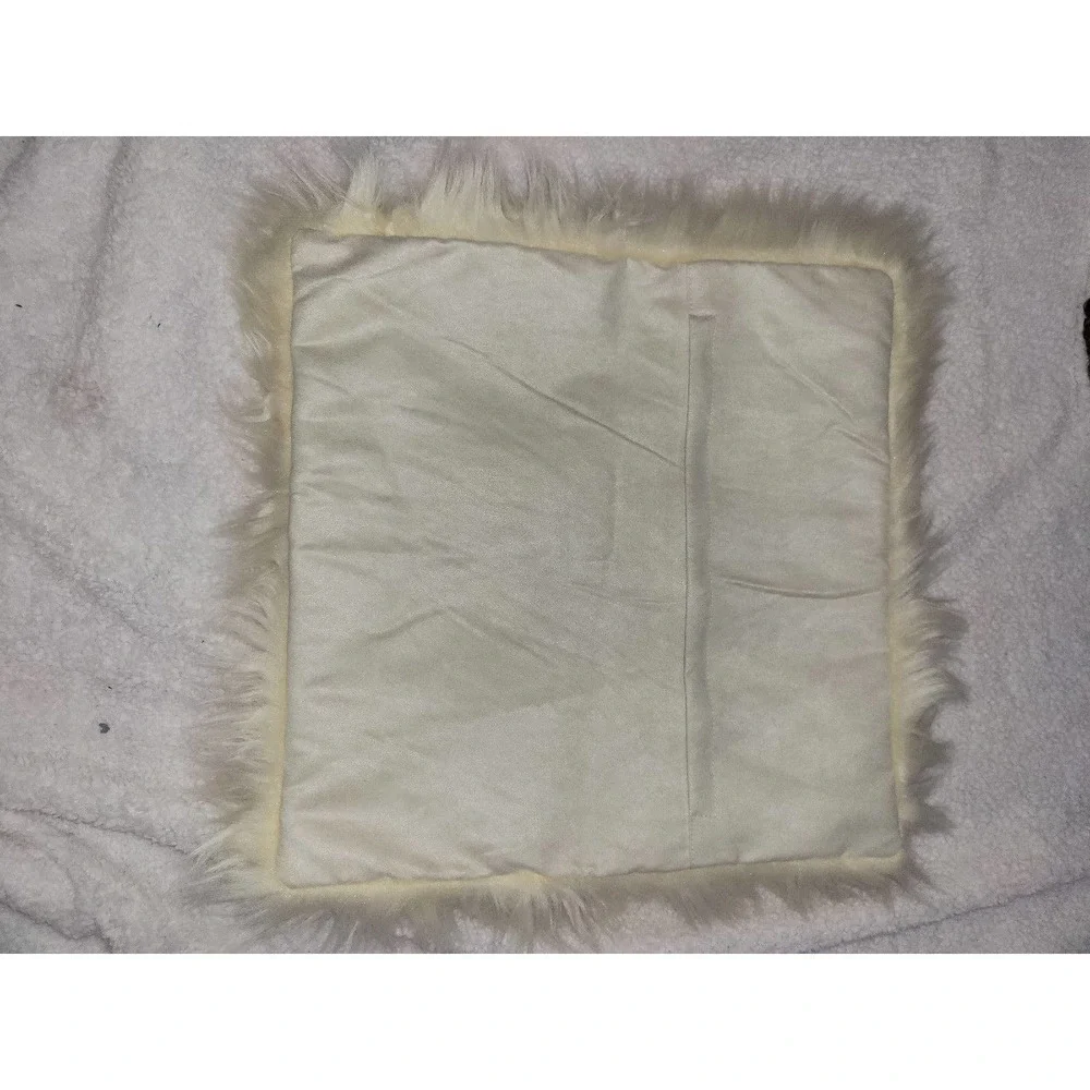 NWOT Cream Fur Fuzzy pillow cover